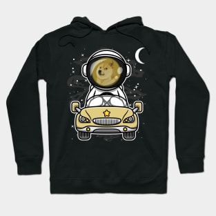 Astronaut Car Dogecoin DOGE Coin To The Moon Crypto Token Cryptocurrency Wallet Birthday Gift For Men Women Kids Hoodie